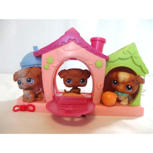 Littlest Pet Shop LPS Playful Puppies Poodle Dogs #37 #38 #39 accessories - Picture 1 of 11